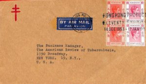 aa6828 - HONG KONG - POSTAL HISTORY - Airmail  COVER to the USA 1953