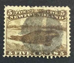 MOMEN: NEWFOUNDLAND #26 1866 USED £180 LOT #7028