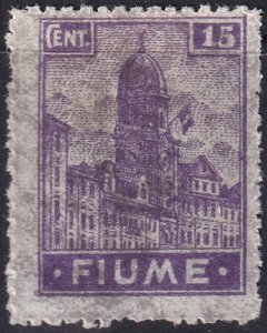 Fiume 1919 Sc 31b MH* thin translucent paper