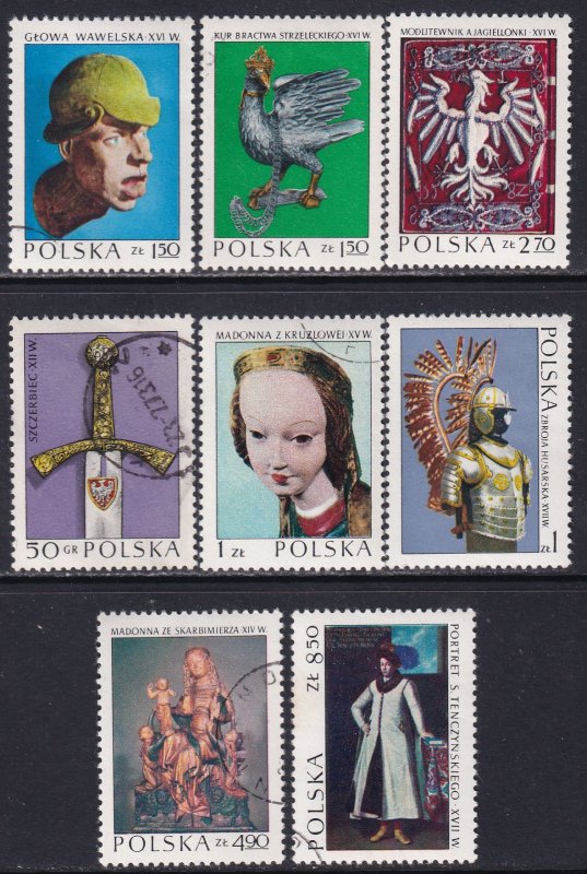 Poland 1973 Sc 1961-8 Polish Art Stamp CTO