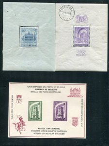 Belgium lot of sheets Mint VF NH  one with cancel - Lakeshore Philatelics