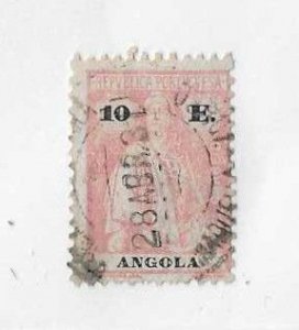 Angola Sc #159  10e  pink used FVF