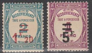 France #J66-7  F-VF Unused CV $107.50 (A3233)