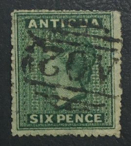 MOMEN: ANTIGUA SG #1 1862 NO WMK USED £550 LOT #61636