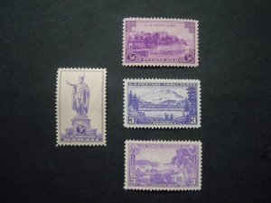 #799-802 3c Territorial Issues MNH Set OG VF Includes New Mounts