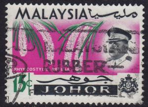 Malaysia Johore - 1965 - Scott #174 - used - Flower