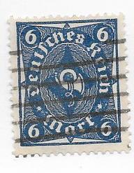Germany #189a 6m post horn -dark blue (U) CV.$1.90
