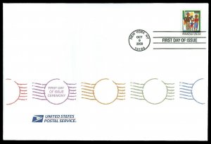 Scott 4434 44c Kwanzaa First Day Cover with Ceremony Program Insert