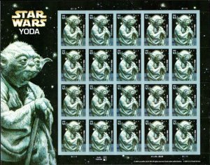 MALACK 4205 VF/XF NH, 41c Yoda Sheet, bold colors! FRESH! sheet4205