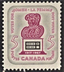 Canada 470 MNH VF 5 Cent Votes For Women