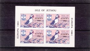 Jethou Guernsey 1961 Europa Miniature Sheet Unmounted mint