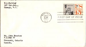 United States, New York, United States First Day Cover, Foreign Destinations