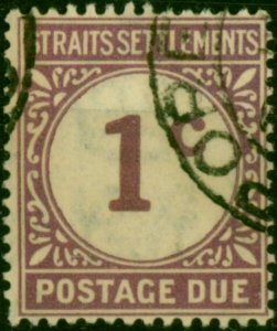 Straits Settlements 1924 1c Violet SGD1 Fine Used