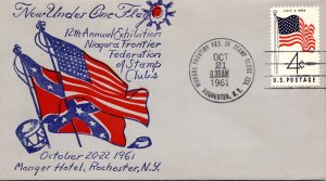 US EVENT COVER CACHETED NOW UNDER ONE FLAG NIAGARA FRONTIER FEDERATION 1961