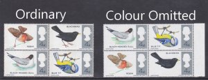 sg696-699c 1966 4d birds Reddish brown omitted / birds legs UNMOUNTED MINT [SN]