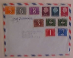 NETHERLANDS 8 CENTS WITH 11 OTHER DIFF STAMPS TO US