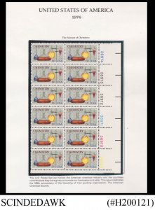 UNITED STATE USA - 1976 THE SCIENCE OF CHEMISTRY - 12V MNH