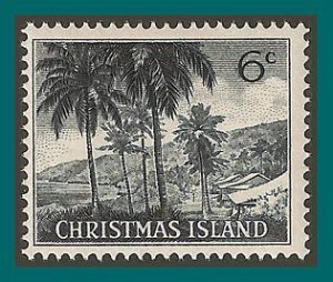 Christmas Island 1963 Island Scene, MLH #14,SG14