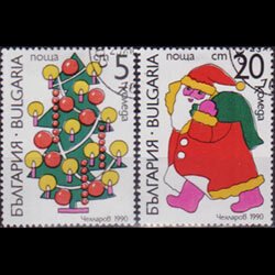 BULGARIA 1990 - Scott# 3577-8 Christmas Set of 2 CTO