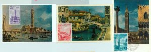 90239 - MONACO - set of 3  MAXIMUM CARD -  Venezia ART Architecture 1972
