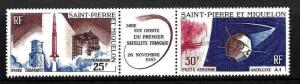 St. Pierre et Miquelon Airmails Scott #C31a MNH two stamps plus label