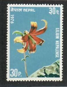 Nepal; Scott 321; 1976;  Unused; NH; Flowers