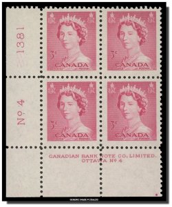 Canada - 327 PB 4 LL MNH - QE II - Karsh Portrait (1953) 3¢ CV 6.00$