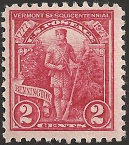 # 643 MNH - SCV-2.00 - CARMINE ROSE VERMONT SESQUICENTEN...