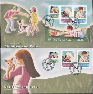 NEW ZEALAND 2005 Health set + mini sheet on 2 FDCs.........................A9969