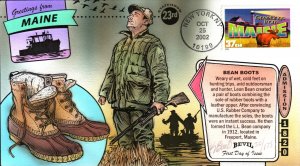 #3714 Greetings From Maine Bevil FDC