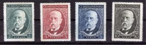 Czechoslovakia, 1930, birthday of Masaryk, complete set, Pofis 261 - 4