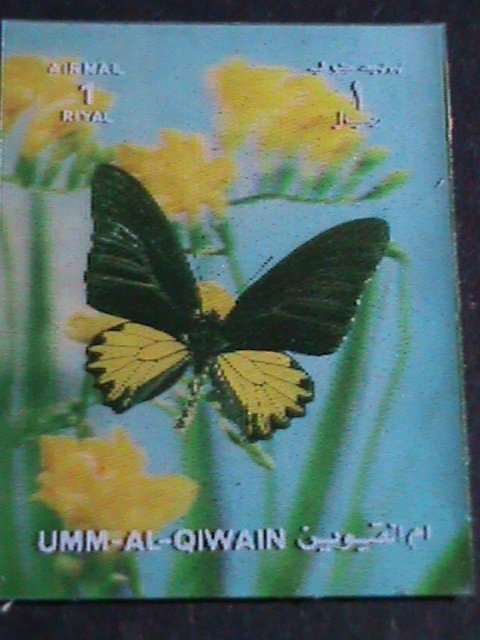 UMM AL QIWAIN STAMP-COLORFUL 3D-RARE STAMP-LOVELY BUTTER FLY, MINT STAMP- VF