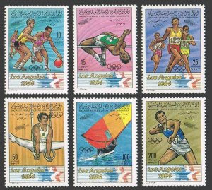 Libya 1111-1116,MNH.Michel 1162-1167. Olympics Los Angeles-1984.Basketball,