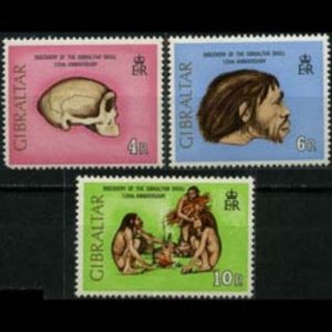 GIBRALTAR 1973 - Scott# 296-8 Skull Set of 3 NH