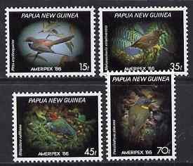 PAPUA NEW GUINEA - 1986 - Ameripex 86 - Perf 4v Set - Mint Never Hinged