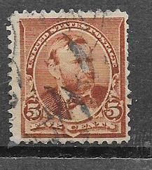 US#223 $0.05 Grant Chocolate (U) CV $4.75