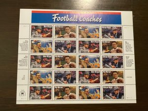 US SC 3143 Sheet 32¢ Football Coaches, (1) P# P11111, MNH- Superb