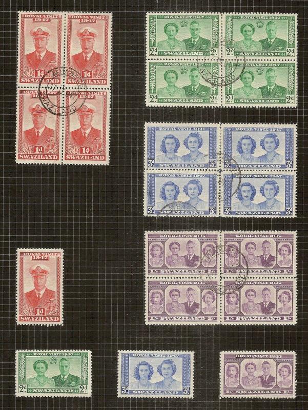 Swaziland - GV-GVI Mint & Used Collection on Album Pages Cat£150+