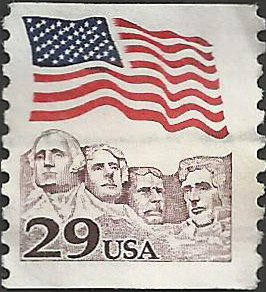 # 2523 USED FLAG OVER MOUNT RUSHMORE    
