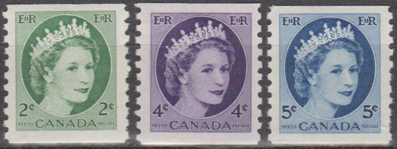 Canada #345, 347-8 MNH VF CV $4.40 (ST838)