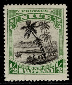 NEW ZEALAND - Niue GV SG38, ½d black & green, M MINT.