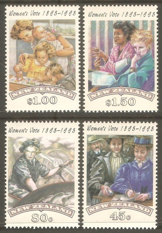 NEW ZEALAND Sc# 1151 - 1154 MNH FVF Set-4 Womens Vote