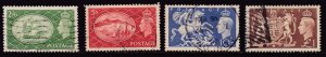 Great Britain 1951 King George VI set (4) of High Value Stamps/  F/VF/Used(o)