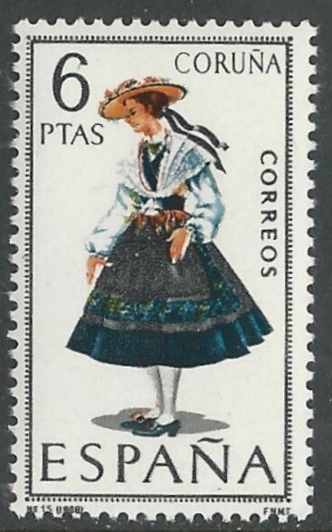 Spain # 1406 Regional Costume - Coruna  (1) Mint NH