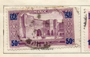 Morocco 1931 Early Issue Fine Used 50c. Surcharged 309606
