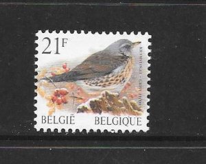 BIRDS - BELGIUM #1715 FIELDFARE  MNH