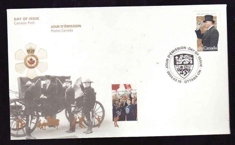 Canada-Sc#2024-stamp on FDC-Governor General Ramon Hnatyshyn-2004-