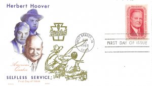 1965 FDC, #1269, 5c Herbert Hoover, Jackson w/insert