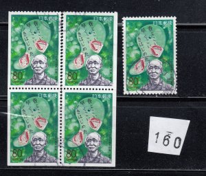 Japan 1995 Z160 Soma Gyofu (Poet) with booklet complete variants