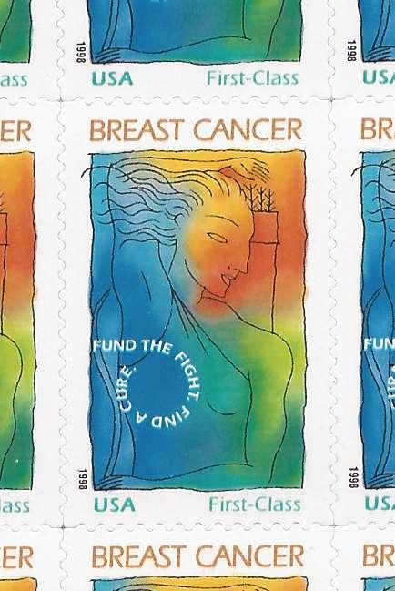 USA B1 Semi-Postal Stamp Breast Cancer